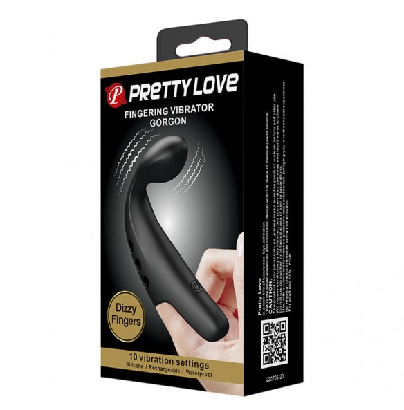 PRETTY LOVE - GORGON Finger Vibrator (Chargeable - Black) PRETTY LOVE - GORGON Finger Vibrator (Chargeable - Black)